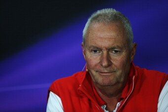 SHANGHAI, CHINA - APRIL 12:  Marussia Team Principal John Booth attends the official press conference following practice for the Chinese Formula One Grand Prix at the Shanghai International Circuit on April 12, 2013 in Shanghai, China.  (Photo by Mark Tho