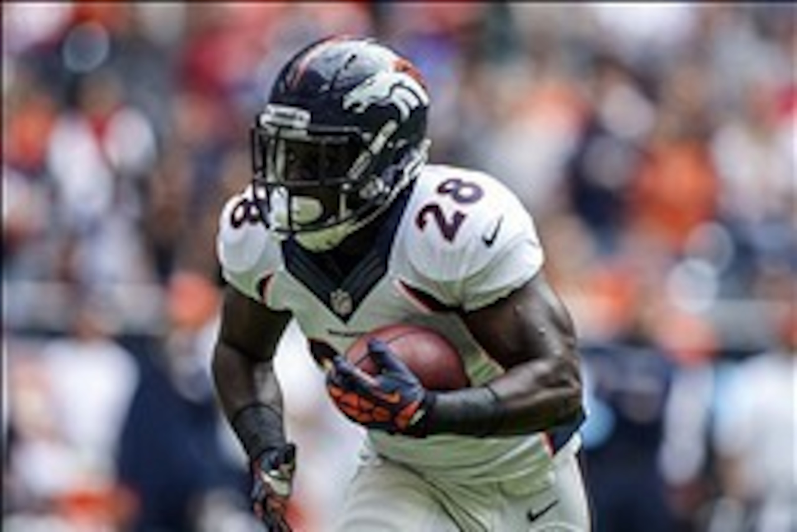 Dec 22, 2013; Houston, TX, USA; Denver Broncos running back Montee Ball (28) rushes during the first quarter against the Houston Texans at Reliant Stadium. Mandatory Credit: Troy Taormina-USA TODAY Sports