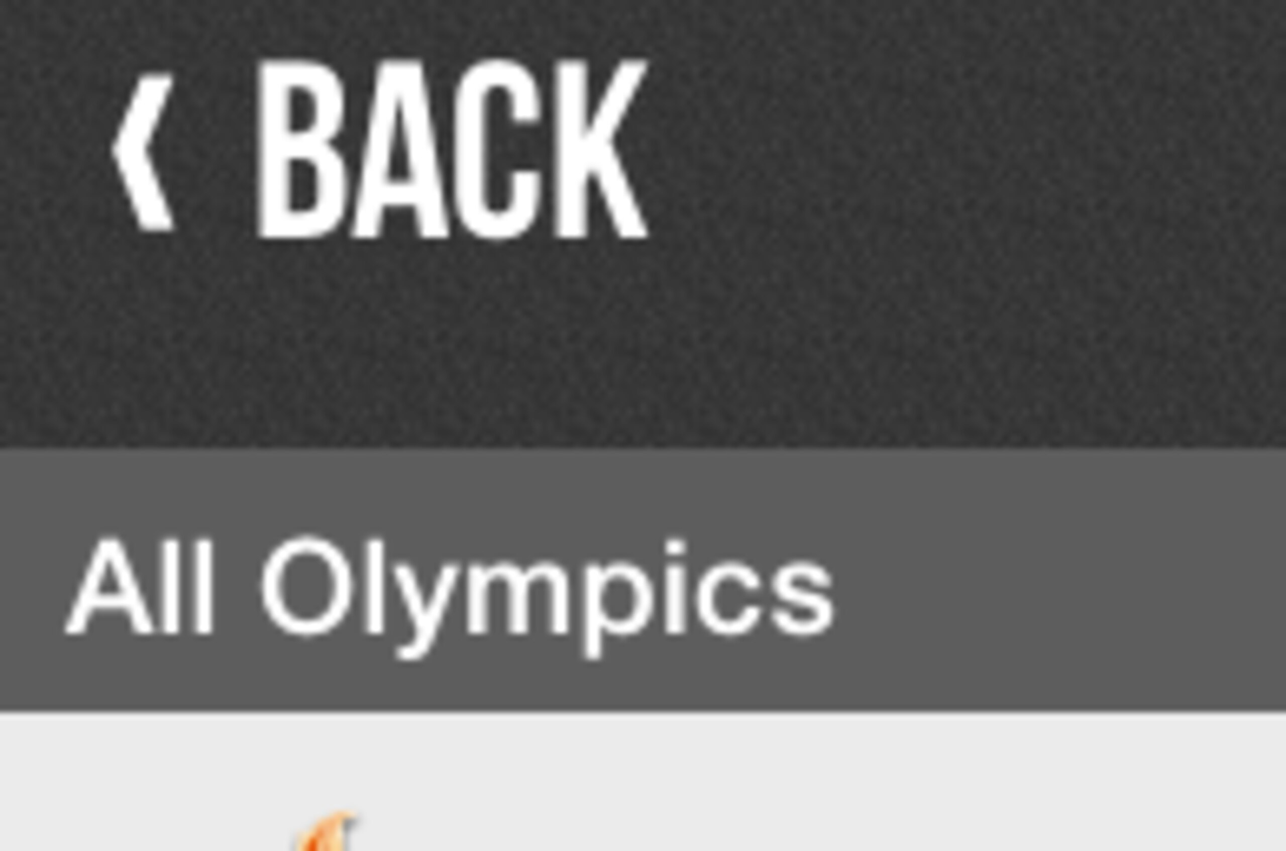 Select Olympics from the main subscriptions menu