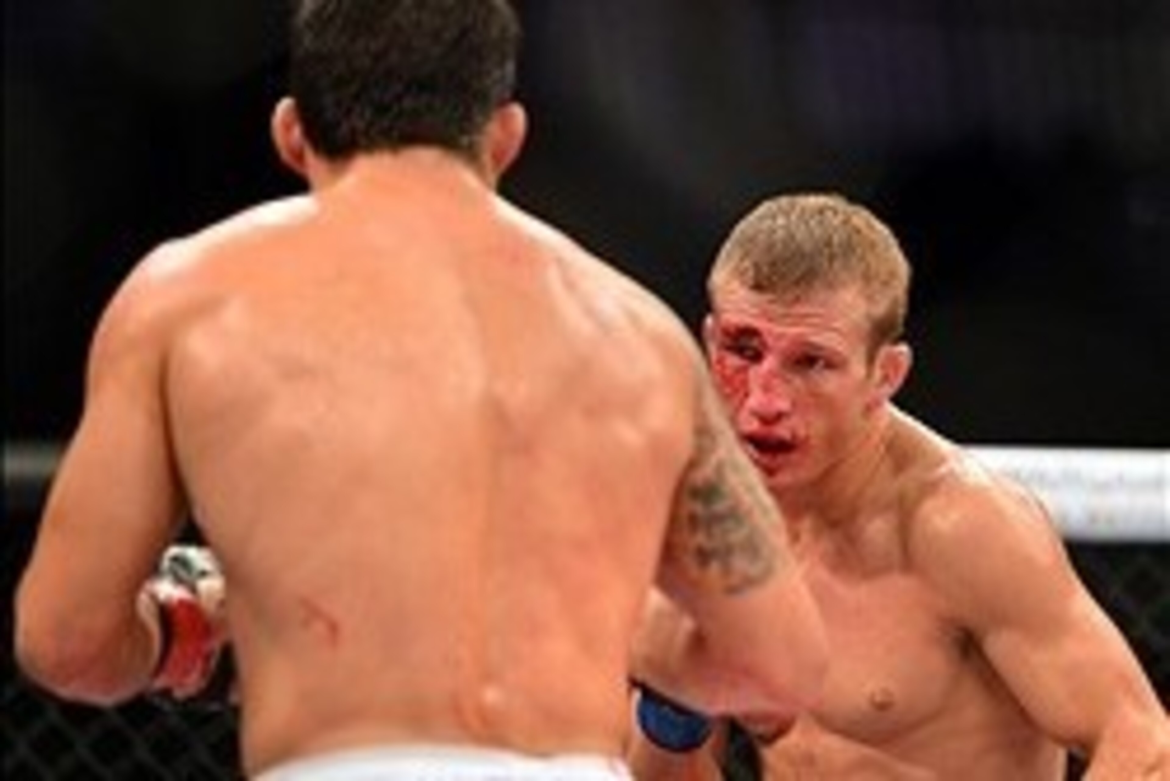 Oct 9, 2013; Barueri, Sao Paulo, Brazil; Raphael Assuncao (blue shorts) fights against TJ Dillashaw (black shorts) during UFC Fight Night 29 at Jose Correa Arena. Mandatory Credit: Jason Silva-USA TODAY Sports Oct 9, 2013; Barueri, Sao Paulo, Brazil; Raphael Assuncao (blue shorts) fights against TJ Dillashaw (black shorts) during UFC Fight Night 29 at Jose Correa Arena. Mandatory Credit: Jason Silva-USA TODAY Sports