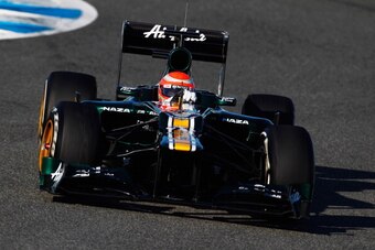 JEREZ DE LA FRONTERA, SPAIN - FEBRUARY 10:  Jarno Trulli of Italy and Caterham drives during day four of Formula One winter testing at the Circuito de Jerez on February 10, 2012 in Jerez de la Frontera, Spain.  (Photo by Paul Gilham/Getty Images)