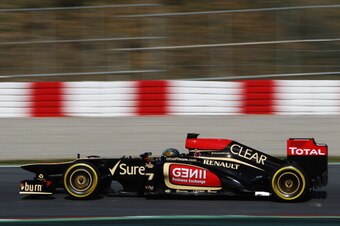 MONTMELO, SPAIN - MARCH 02:  Lotus reserve driver Davide Valsecchi of Italy drives during day three of Formula One winter testing at the Circuit de Catalunya on March 2, 2013 in Montmelo, Spain.  (Photo by Ker Robertson/Getty Images)