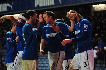 GLASGOW, SCOTLAND - NOVEMBER 6: Bilel Mohsni of Rangers celebrates scoring his goal during the Scottish League One match between Rangers and Dunfermline at Ibrox Stadium on November 6, 2013 in Glasgow, Scotland. (Photo by Mark Runnacles/Getty Images) GLASGOW, SCOTLAND - NOVEMBER 6: Bilel Mohsni of Rangers celebrates scoring his goal during the Scottish League One match between Rangers and Dunfermline at Ibrox Stadium on November 6, 2013 in Glasgow, Scotland. (Photo by Mark Runnacles/Getty Images)