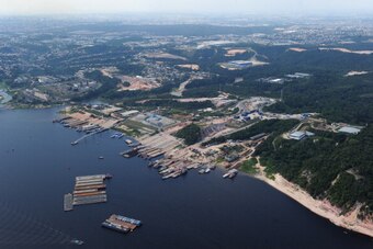 MANAUS, BRAZIL - DECEMBER 10:  A view of the city area on December 10, 2013 in Manaus, Brazil.  (Photo by Shaun Botterill/Getty Images,)