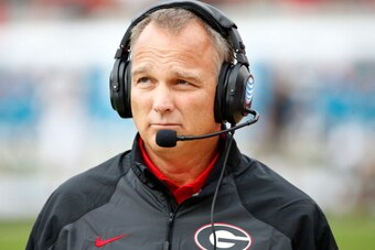 JACKSONVILLE, FL - NOVEMBER 02:  Head coach Mark Richt of the Georgia Bulldogs watches the action during the game against the Florida Gators at EverBank Field on November 2, 2013 in Jacksonville, Florida.  (Photo by Sam Greenwood/Getty Images)