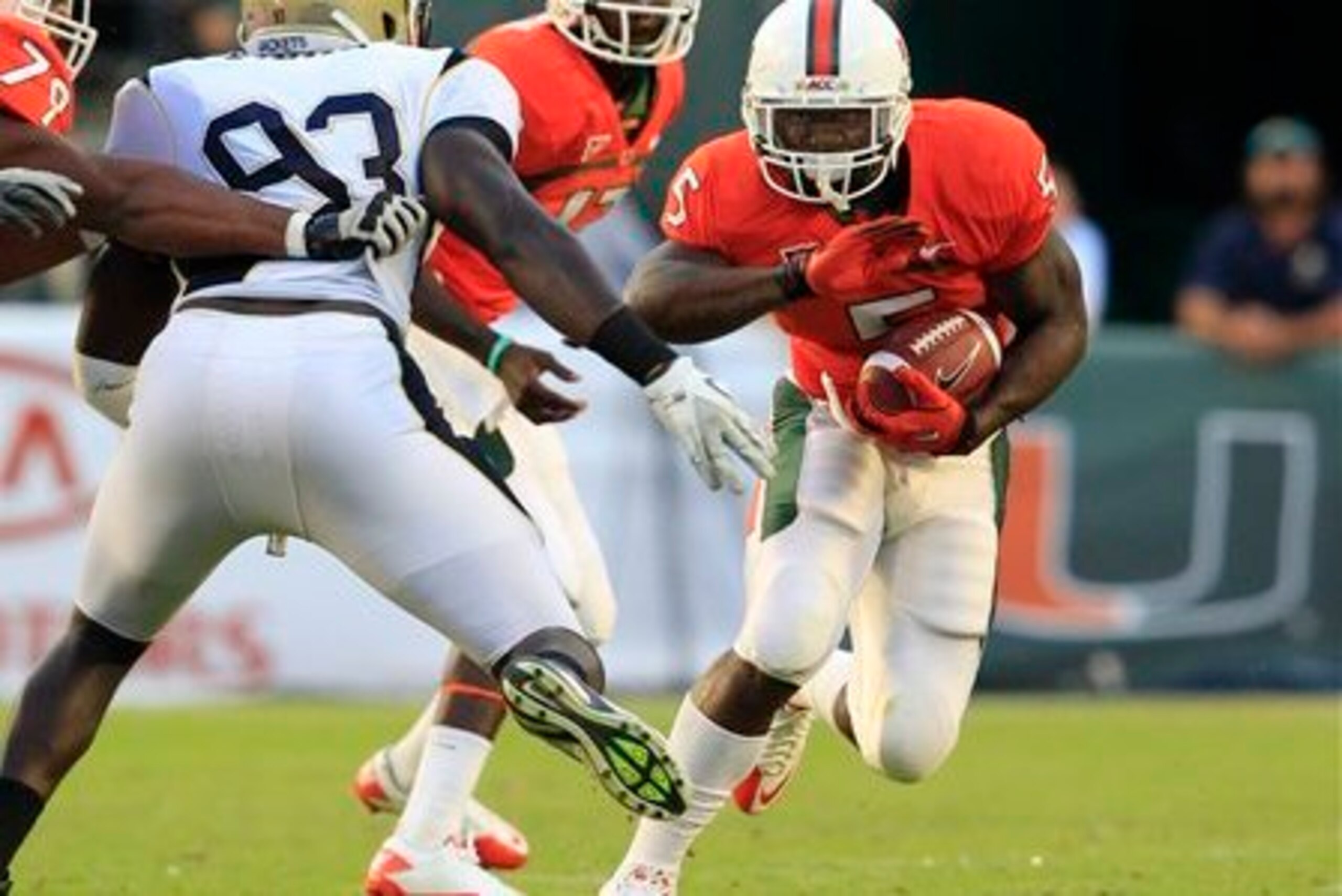 The durable, hard-nosed Mike James gave the Canes a solid one-two punch in 2012. The durable, hard-nosed Mike James gave the Canes a solid one-two punch in 2012.