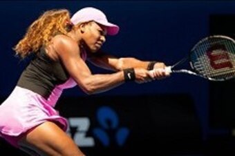 Jan 17, 2014; Melbourne, AUSTRALIA; Serena Williams (USA) during her match against Daniela Hantuchova (SVK) on day five of the 2014 Australian Open at Melbourne Park.  Mandatory Credit: Matthias Hauer/GEPA via USA TODAY Sports