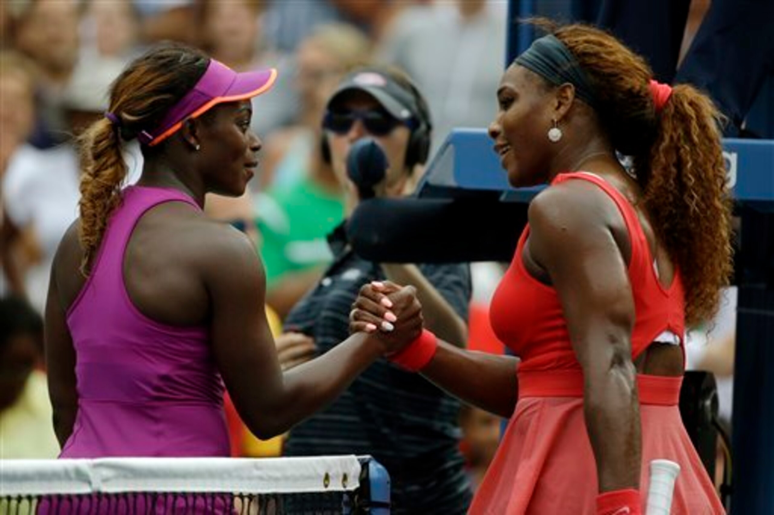 Stephens and Williams after their U.S. Open encounter.