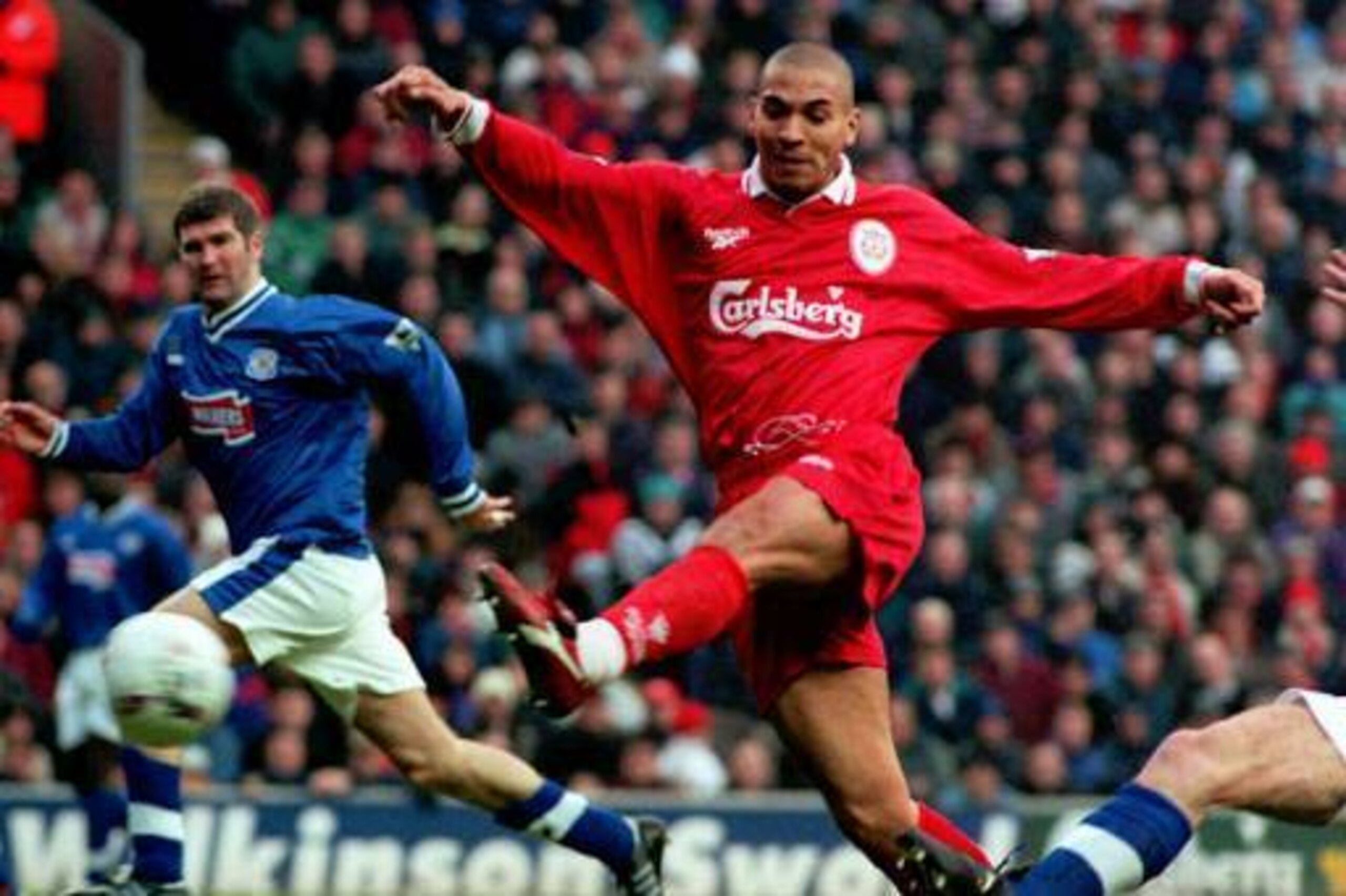 Collymore during his days at Anfield.