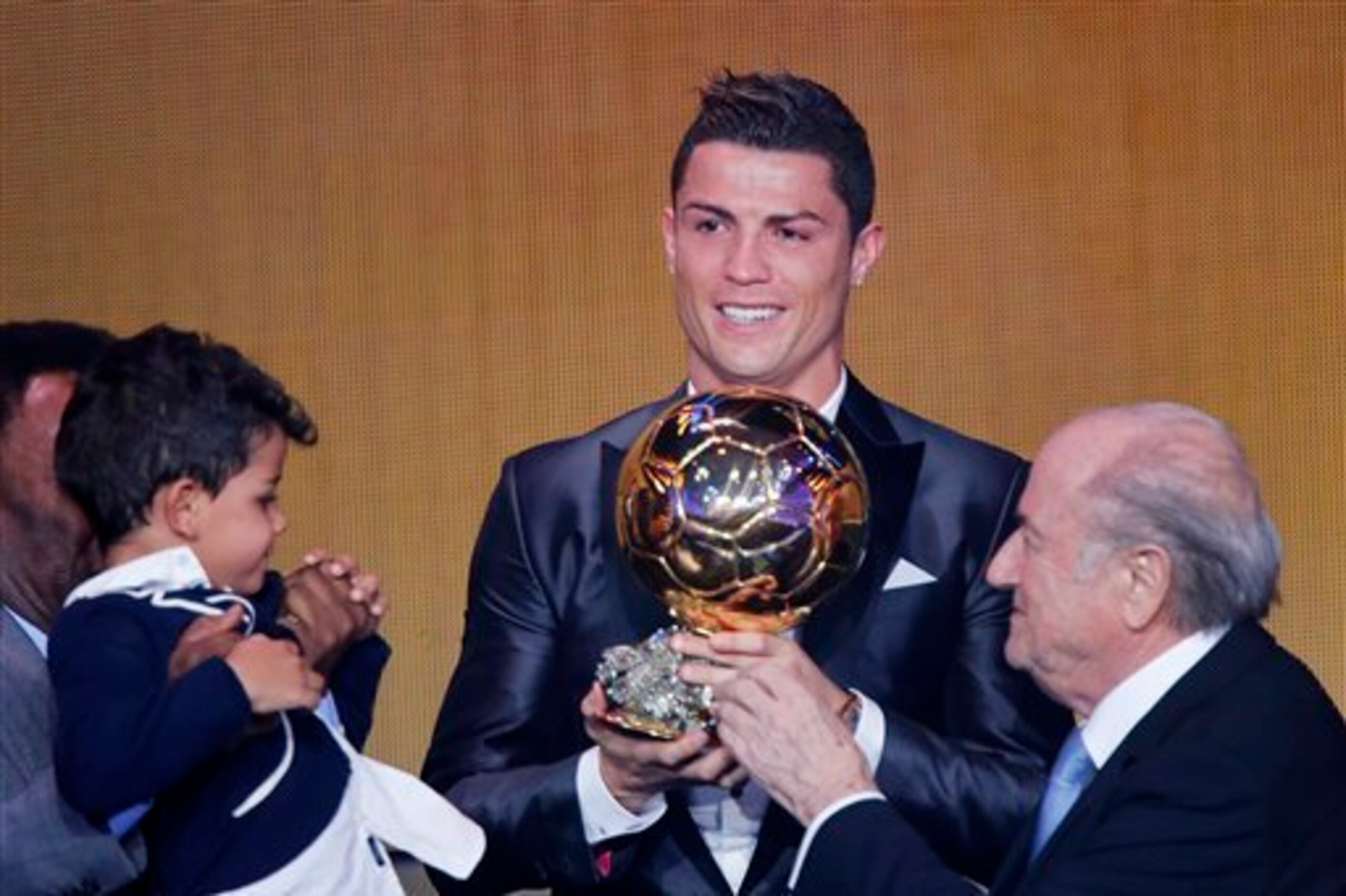 Cristiano Ronaldo was handed the Ballon D'or award by Sepp Blatter last week.