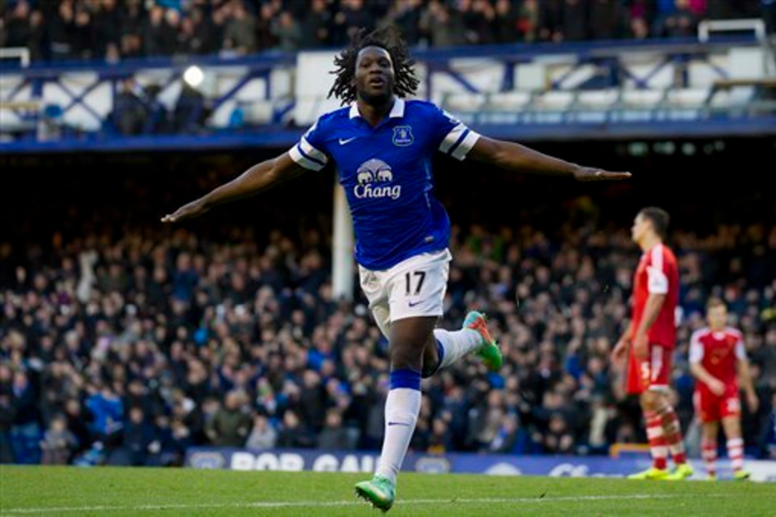 Everton's Romelu Lukaku will be a handful for the Liverpool defence in the Merseyside derby.