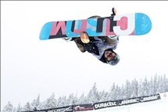 Jan 8, 2014; Breckenridge, CO, USA; Taylor Gold during halfpipe qualifying in the U.S. Grand Prix at Breckenridge Ski Resort. Mandatory Credit: Mark Leffingwell-USA TODAY Sports