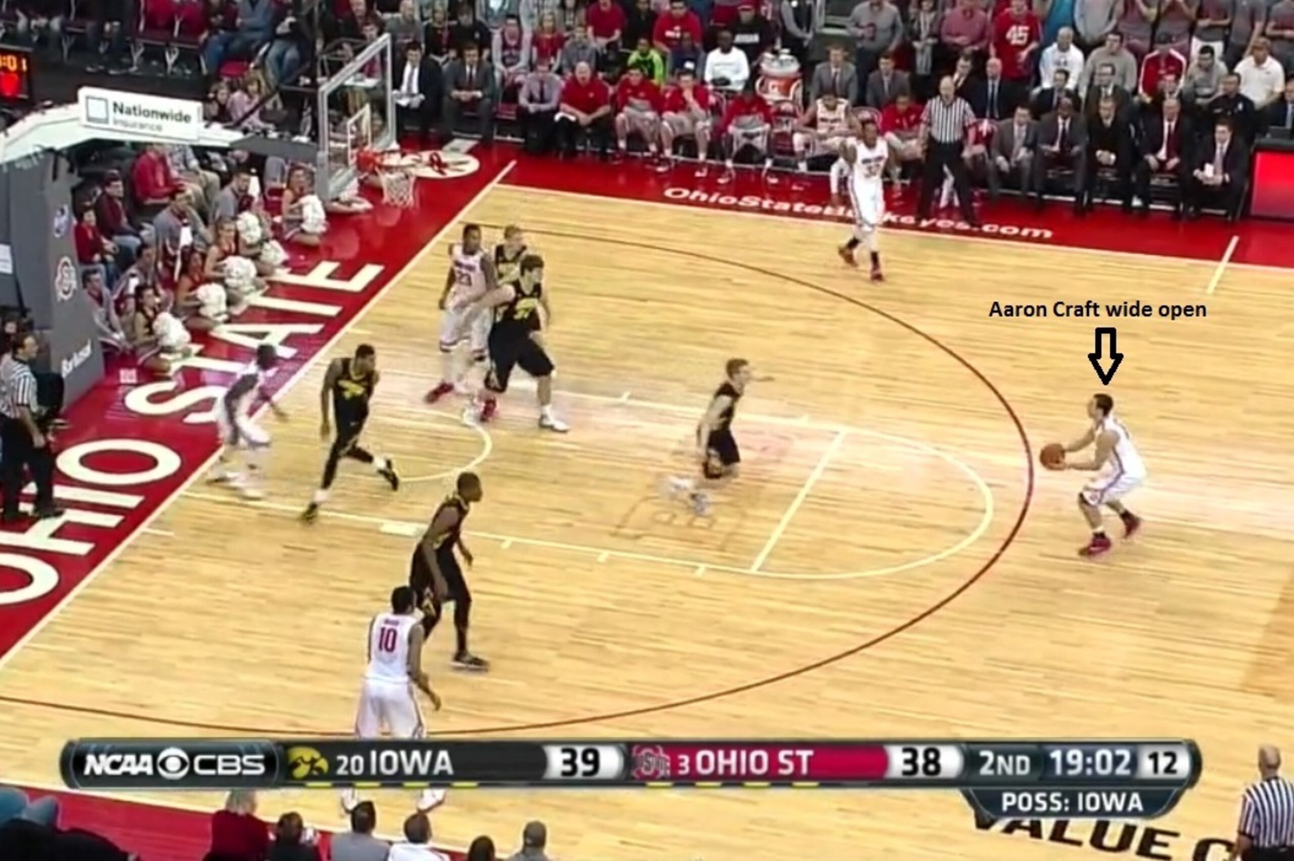 Aaron Craft turned this jumper down and instead dribbled into the lane, where he turned the ball over.