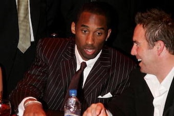 SANTA MONICA, CA - APRIL 12:  LA Laker Kobe Bryant plays poker at the Los Angeles Lakers 3rd annual Mirage Las Vegas Casino Night and Bodog Celebrity Poker Invitational benefiting Los Angeles Lakers Youth Foundation at Barker Hangar on April 12, 2006 in S