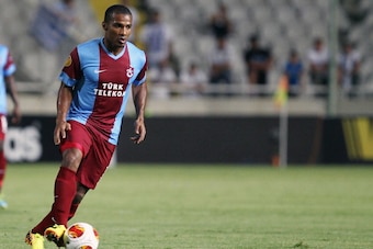 NICOSIA, CYPRUS - SEPTEMBER 19:  Florent Malouda of Trabzonspor AS in action during the UEFA Europa Leaque group stage match between Apollon Limassol FC and Trabzonspor AS held on September 19, 2013 at the GSP Stadium in Nicosia, Cyprus. (Photo by Sakis S