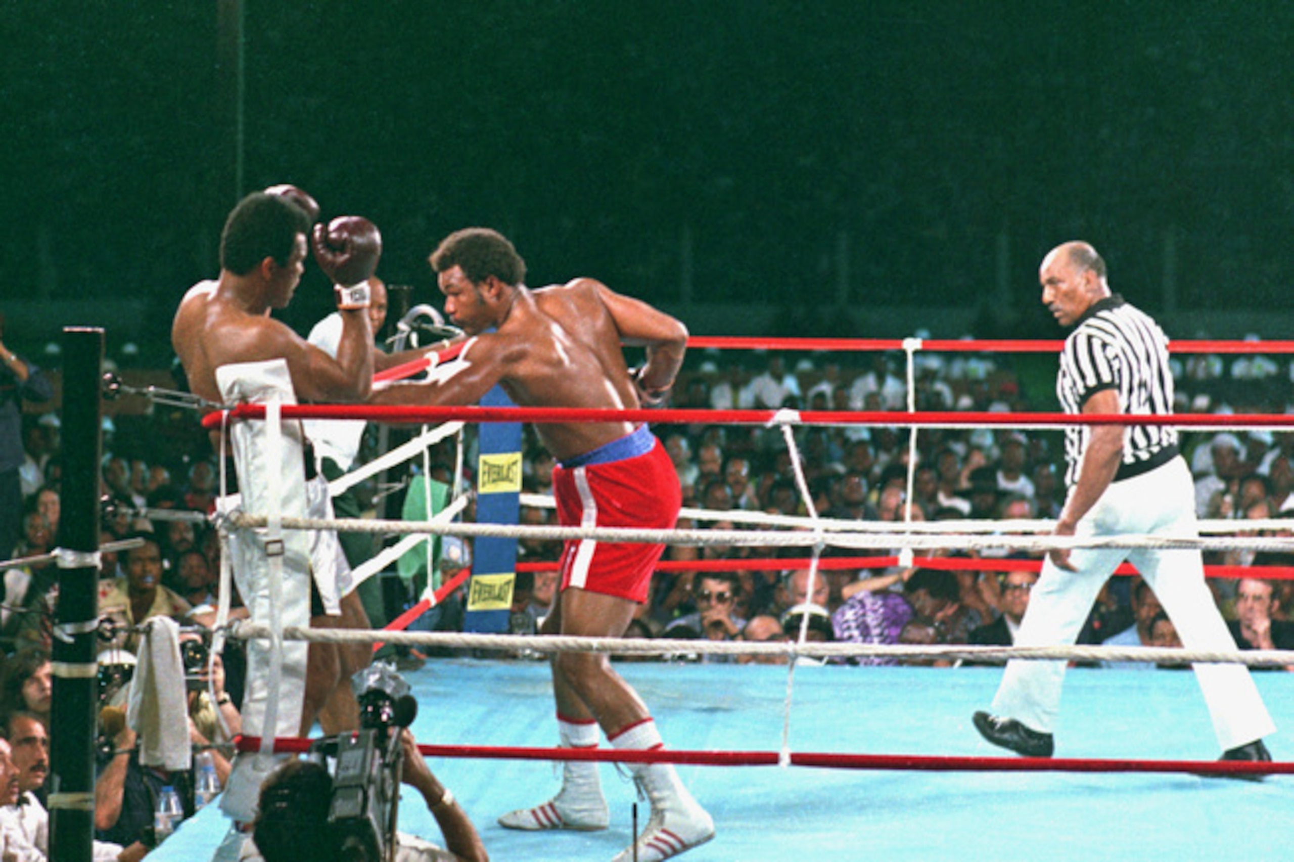 Foreman goes to work.