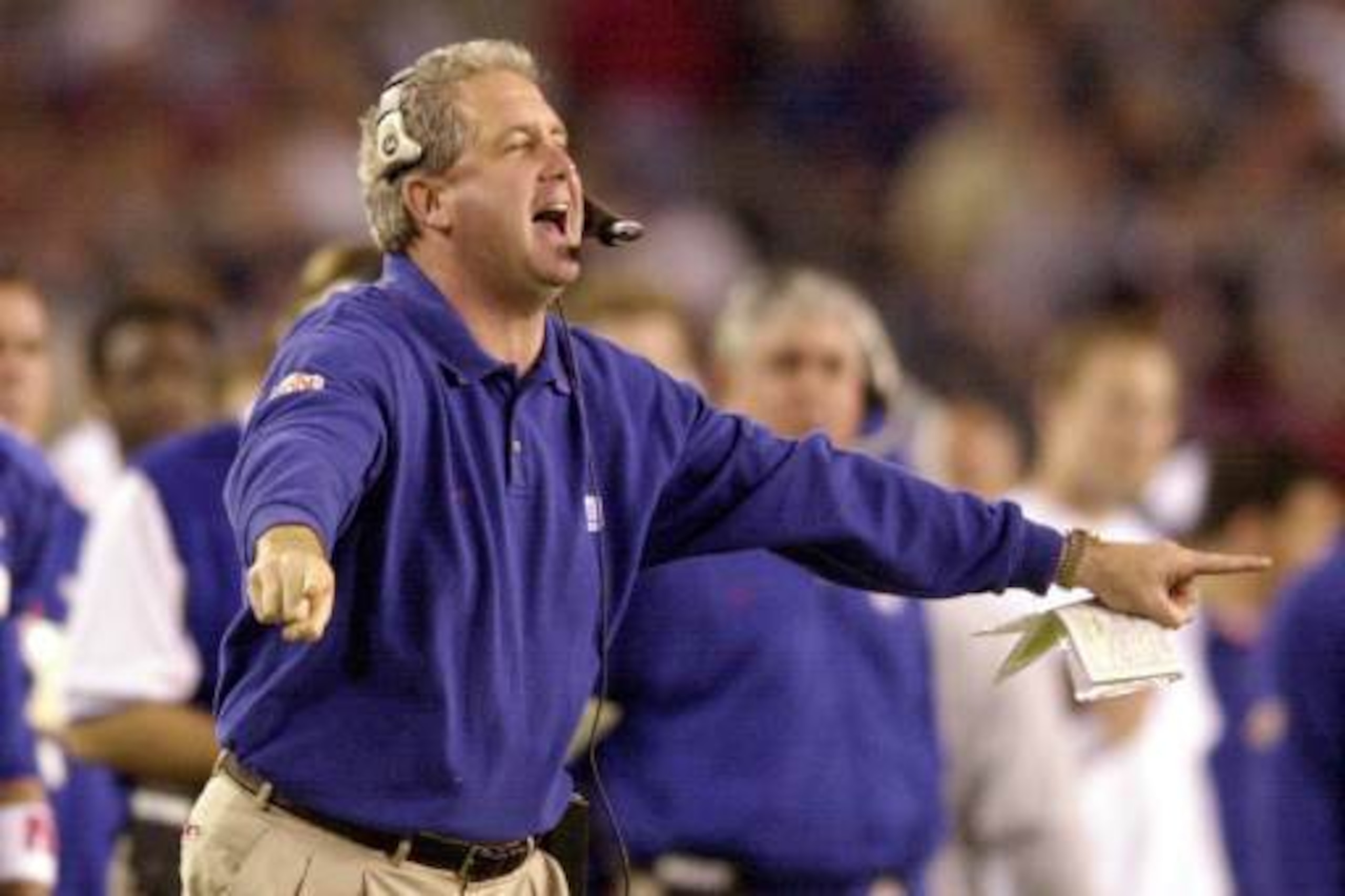 John Fox was the Giants' defensive coordinator from 1997 to 2001. John Fox was the Giants' defensive coordinator from 1997 to 2001.