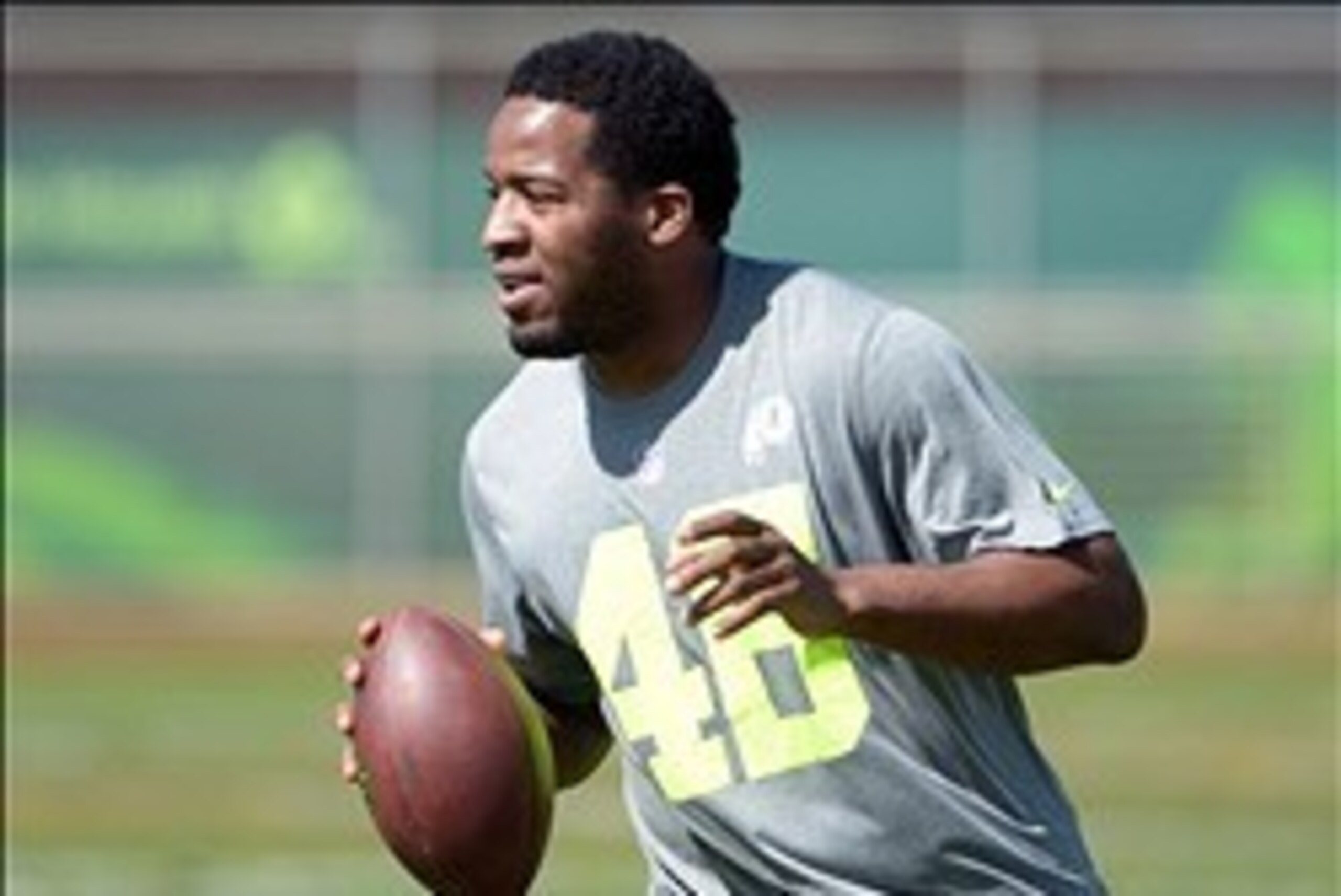January 24, 2014; Kapolei, HI, USA; Washington Redskins running back Alfred Morris (46) during the 2014 Pro Bowl practice at Kapolei High School. Mandatory Credit: Kirby Lee-USA TODAY Sports