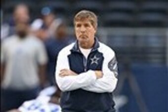 Nov 3, 2013; Arlington, TX, USA; Dallas Cowboys offensive coordinator Bill Callahan prior to the game against the Minnesota Vikings at AT&T Stadium. Mandatory Credit: Matthew Emmons-USA TODAY Sports