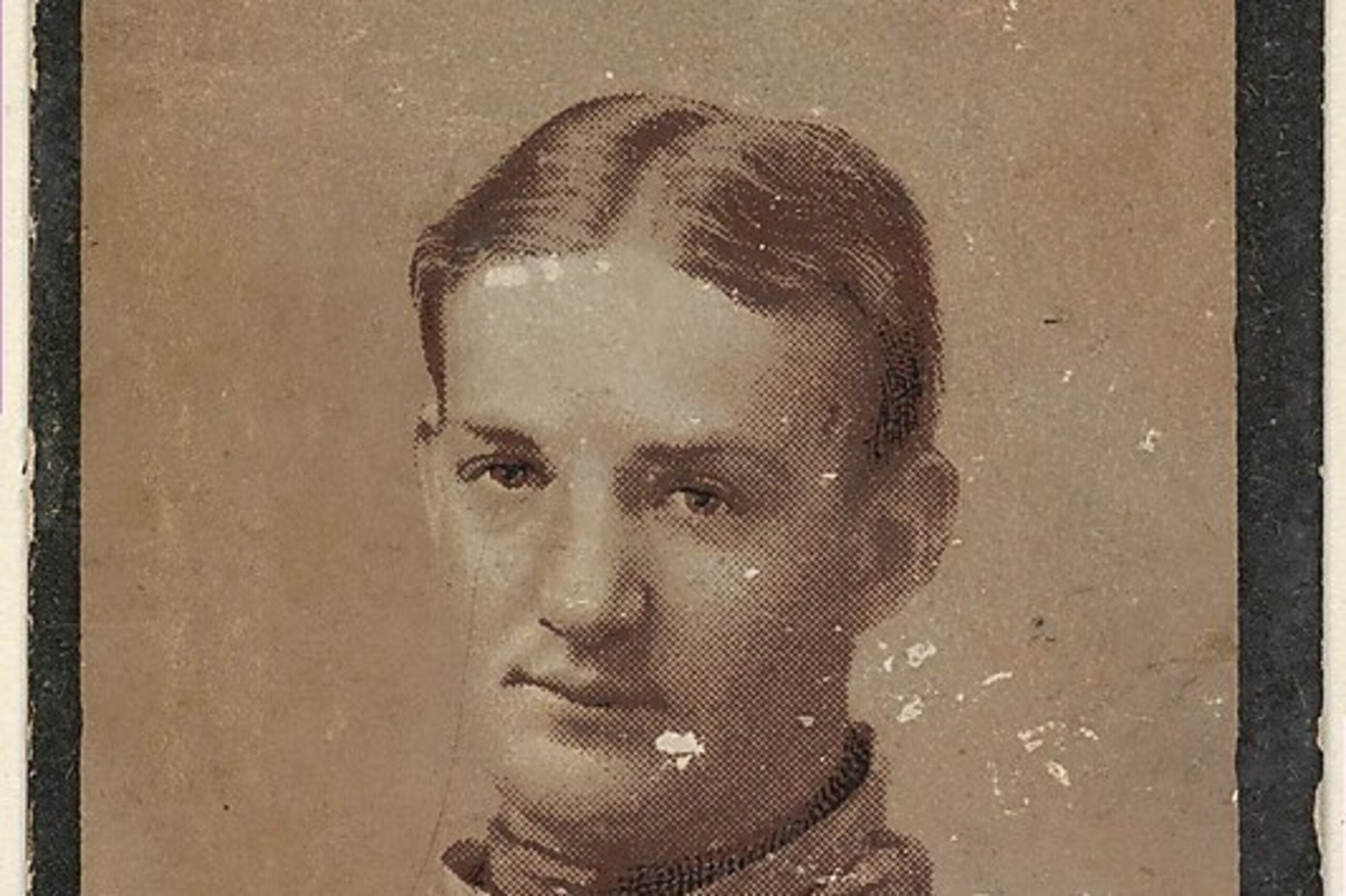 John Dunlop, Harvard University, from the College Football Stars series (N302) for Mayo's Cut Plug Tobacco, 1894