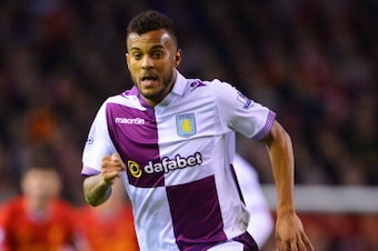 LIVERPOOL, ENGLAND - JANUARY 18: Ryan Bertrand of Aston Villa in action during the Barclays Premier League match between Liverpool and Aston Villa at Anfield on January 18, 2014 in Liverpool, England.  (Photo by Michael Regan/Getty Images)