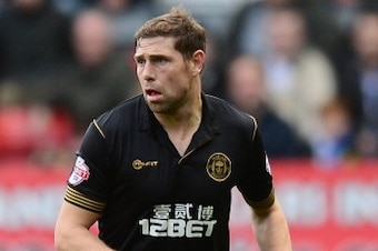 LONDON, ENGLAND - OCTOBER 27:  Grant Holt of Wigan Athletic in action during the Sky Bet Championship match between Charlton Athletic and Wigan Athletic at The Valley on October 27, 2013 in London, England. (Photo by Alex Broadway/Getty Images)