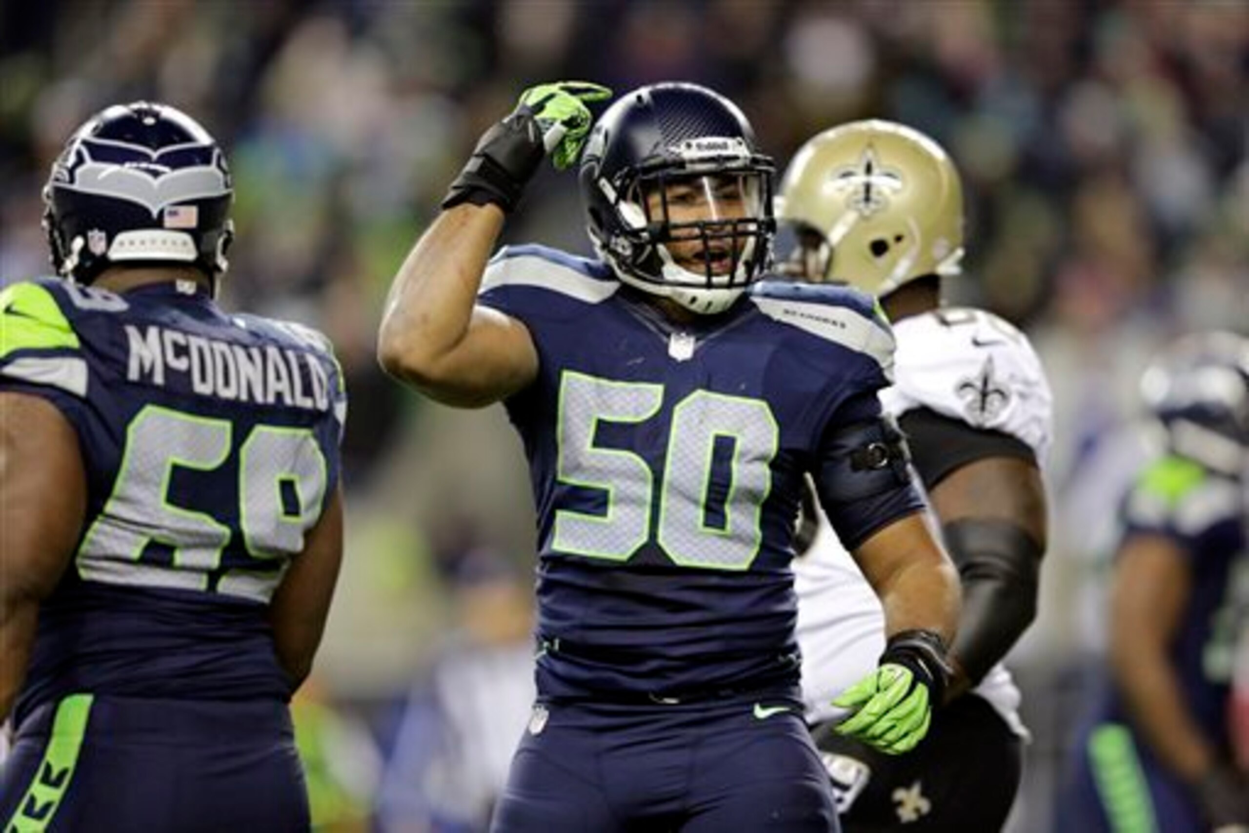 K.J. Wright played a key role in Seattle's Week 13, Monday night win against the New Orleans Saints.