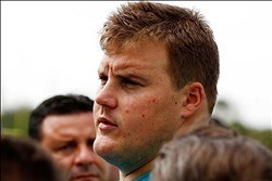 Jul 21, 2013; Davie, FL, USA;  Miami Dolphins guard Richie Incognito (68) during  training camp at the Doctors Hospital Training Facility at Nova Southeastern University.  Mandatory Credit: Robert Mayer-USA TODAY Sports