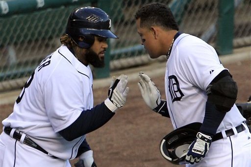 Cabrera, right, won consecutive AL MVPs with Fielder, left, batting behind him.