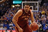 Jan 29, 2014; Lawrence, KS, USA; Iowa State Cyclones forward Georges Niang (31) dribbles the ball during the first half against the Kansas Jayhawks at Allen Fieldhouse. Mandatory Credit: Denny Medley-USA TODAY Sports