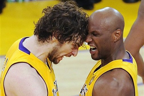 Pau Gasol and Lamar Odom