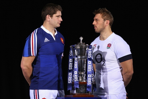 LONDON, ENGLAND - JANUARY 22:  Captains Pascal Pape  of France and Chris Robshaw of England pose for a photo during the RBS Six Nations Launch at The Hurlingham Club on January 22, 2014 in London, England.  (Photo by Bryn Lennon/Getty Images)