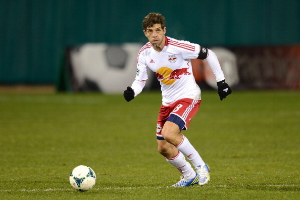 TUCSON, AZ - FEBRUARY 20:  Juninho #8 of the New York Red Bulls brings the ball up field against the Seattle Sounders at Kino Sports Complex on February 20, 2013 in Tucson, Arizona.  (Photo by Norm Hall/Getty Images)