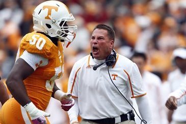 Tennessee DL Corey Vereen and head coach Butch Jones