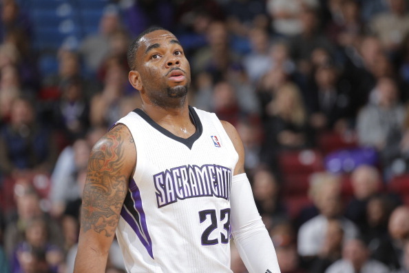 SACRAMENTO, CA - JANUARY 7: Marcus Thornton #23 of the Sacramento Kings in a game against the Portland Trail Blazers on January 7, 2014 at Sleep Train Arena in Sacramento, California. NOTE TO USER: User expressly acknowledges and agrees that, by downloadi
