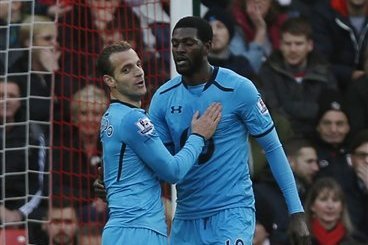 Roberto Soldado and Emmanuel Adebayor are Tottenham's only senior strikers.