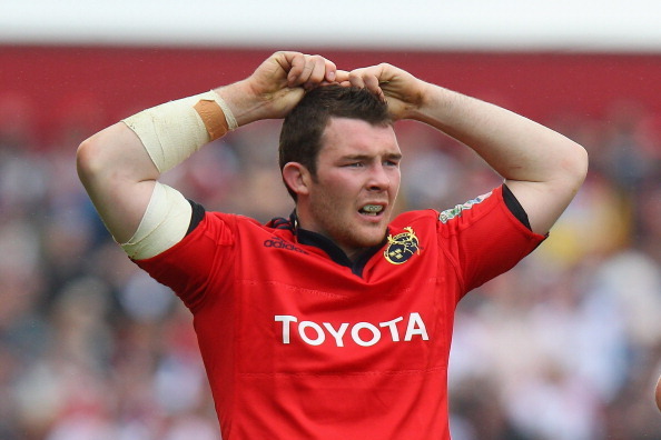LIMERICK, IRELAND - APRIL 08:  Peter O'Mahony of Munster looks on during the Heineken Cup quarter final match between Munster and Ulster at Thomond Park on April 8, 2012 in Limerick, Ireland.  (Photo by David Rogers/Getty Images)