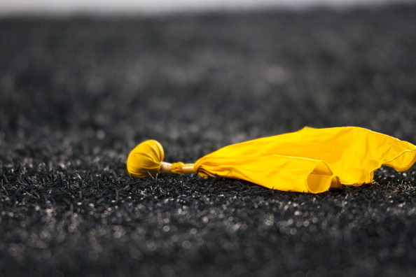 SEATTLE, WA - DECEMBER 12:  A penalty flag during a game between the St. Louis Rams and the Seattle Seahawks at CenturyLink Field December 12, 2011 in Seattle, Washington. Seattle won 33-13. (Photo by Jay Drowns/Getty Images)