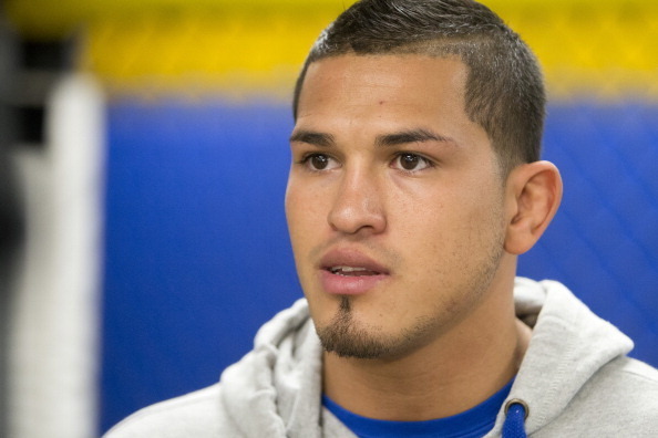 MILWAUKEE, WI - JANUARY 16:  Anthony Pettis takes an interview during Media Day at Roufusport Mixed Martial Arts Academy on January 16, 2014 in Milwaukee, Wisconsin. (Photo by Mike McGinnis/Getty Images)