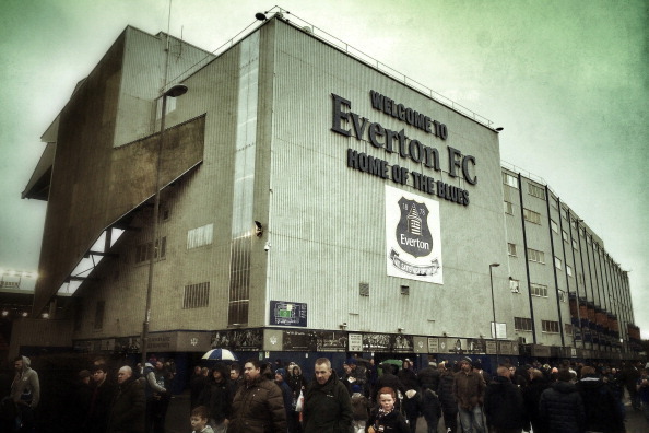LIVERPOOL, ENGLAND - FEBRUARY 01: (EDITOR'S NOTE: This image was created using digital filters) A general view outside the ground before the Barclays Premier League match between Everton and Aston Villa at Goodison Park on February 1, 2014 in Liverpool, E
