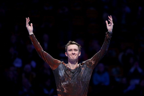 BOSTON, MA - JANUARY 12:  Jeremy Abbott takes a curtain call after winning the men's competition during the Prudential U.S. Figure Skating Championships at TD Garden on January 12, 2014 in Boston, Massachusetts.  (Photo by Matthew Stockman/Getty Images)