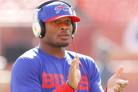 MIAMI GARDENS, FL - DECEMBER 23: Jairus Byrd #31 of the Buffalo Bills warm up prior to the game against the Miami Dolphins on December 23, 2012 at Sun Life Stadium in Miami Gardens, Florida. The Dolphins defeated the Bills 24-10. (Photo by Joel Auerbach/G