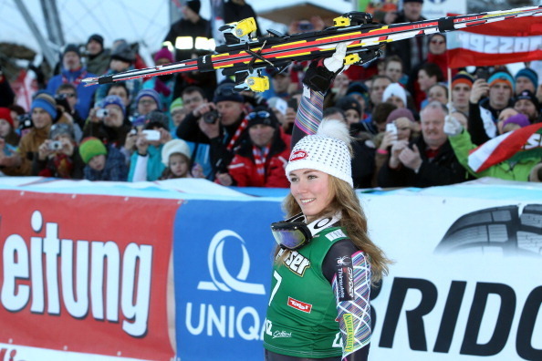 LIENZ, AUSTRIA - DECEMBER 28: (FRANCE OUT) Mikaela Shiffrin of the USA takes 2nd place during the Audi FIS Alpine Ski World Cup Women's Giant Slalom on December 28, 2013 in Lienz, Austria. (Photo by Christophe Pallot/Agence Zoom/Getty Images)