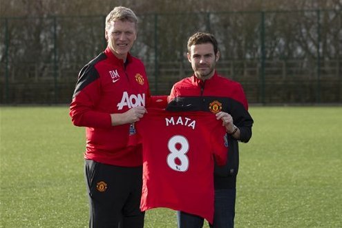 David Moyes and Juan Mata, in happier times