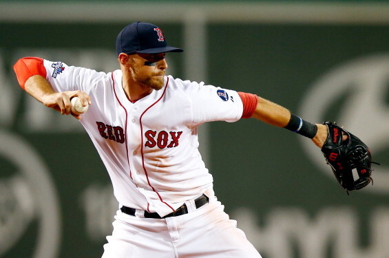 BOSTON, MA - OCTOBER 05:  Will Middlebrooks #16 of the Boston Red Sox throws to first base against the Tampa Bay Rays during Game Two of the American League Division Series at Fenway Park on October 5, 2013 in Boston, Massachusetts.  (Photo by Jared Wicke