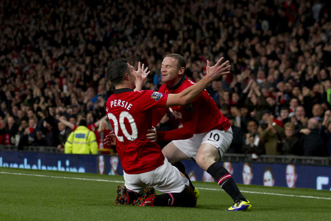 Robin van Persie (left) was reported to be unhappy at Old Trafford back in the autumn, and Wayne Rooney's (right) situation is rarely secure.