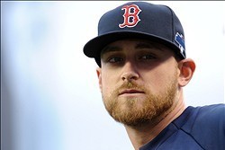 Oct 16, 2013; Detroit, MI, USA; Boston Red Sox third baseman Will Middlebrooks (16) during batting practice prior to game four of the American League Championship Series baseball game against the Detroit Tigers at Comerica Park. Mandatory Credit: Tim Full