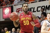 Feb 3, 2014; Stillwater, OK, USA; Iowa State Cyclones guard DeAndre Kane (50) drives against the Oklahoma State Cowboys at Gallagher-Iba Arena. Mandatory Credit: Nelson Chenault-USA TODAY Sports