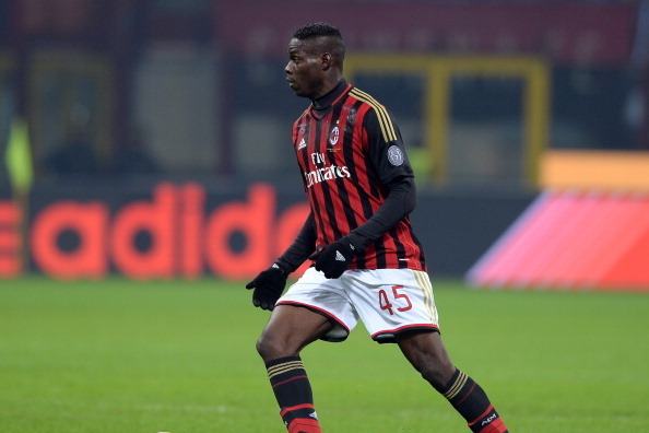 MILAN, ITALY - JANUARY 22:  Mario Balotelli of AC Milan in action during the TIM Cup match between AC Milan and Udinese Calcio at Stadio Giuseppe Meazza on January 22, 2014 in Milan, Italy.  (Photo by Claudio Villa/Getty Images)