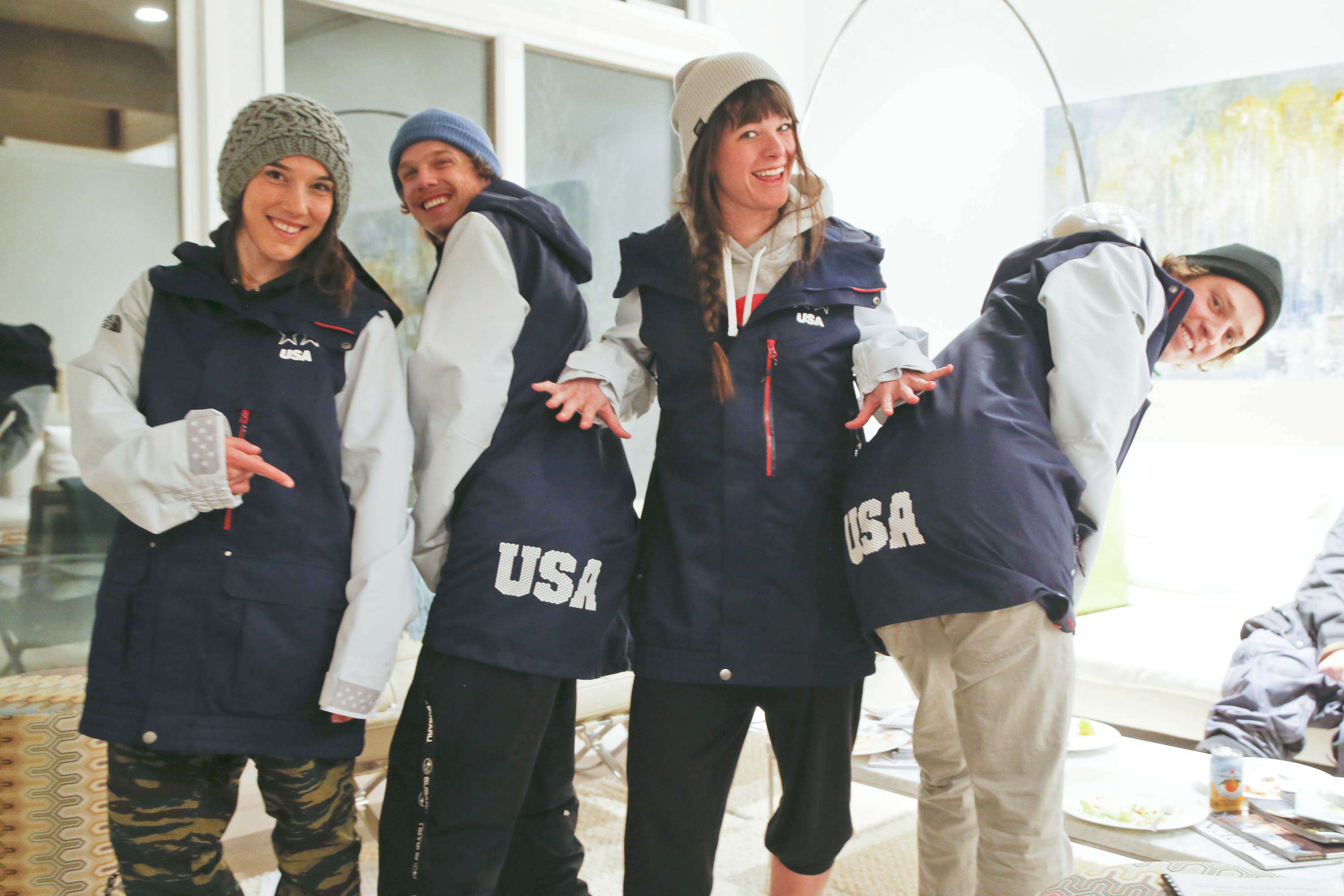 Members of the U.S. freeskiing team model gear designed to be both "distinguished" and fit the sport's culture of individualism.
